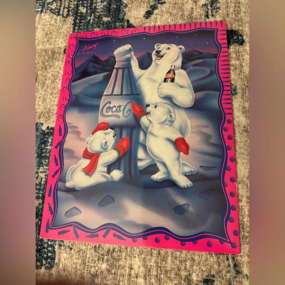 Vintage Coca Cola Always Cool Polar Bear Three-Ring Folders ‘95 & ‘96 - Lot of 5